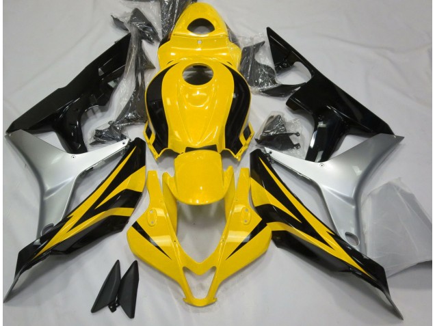 Giallo Lucido Argento & Nero 2007-2008 Honda CBR600RR Carene Moto Giallo Lucido Argento & Nero 2007-2008 Honda CBR600RR Carene Moto