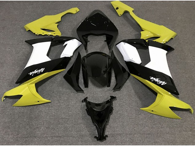 Giallo Lucido Bianco & Nero 2008-2010 Kawasaki ZX10R Carene Moto Giallo Lucido Bianco & Nero 2008-2010 Kawasaki ZX10R Carene Moto