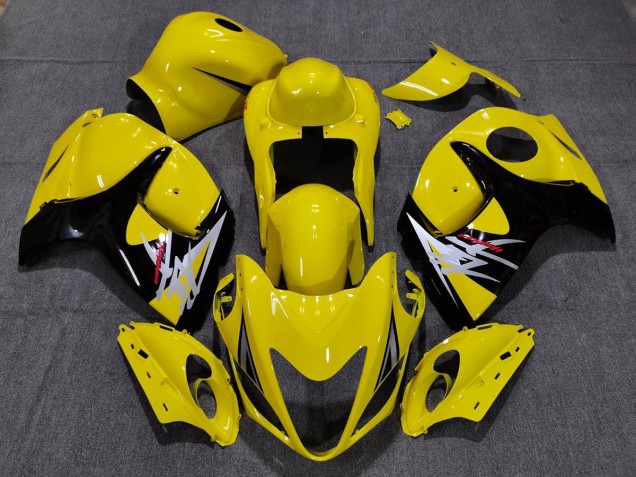 Giallo Lucido Con Stile Nero 2008-2020 Suzuki GSXR 1300 Carene Moto Giallo Lucido Con Stile Nero 2008-2020 Suzuki GSXR 1300 Carene Moto