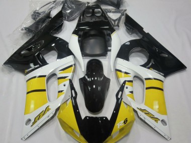 Giallo Lucido & Nero 1998-2002 Yamaha R6 Carene Moto