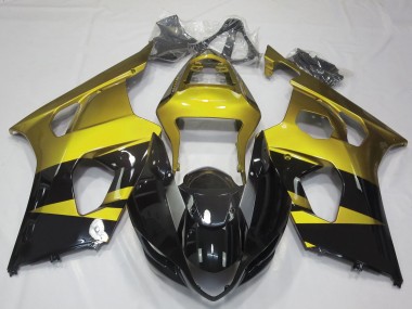 Giallo Lucido & Nero 2003-2004 Suzuki GSXR 1000 Carene Moto