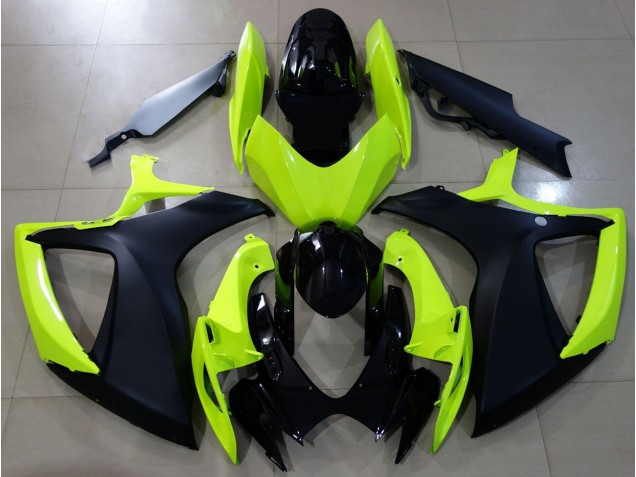 Giallo Lucido & Nero 2006-2007 Suzuki GSXR 600-750 Carene Moto Giallo Lucido & Nero 2006-2007 Suzuki GSXR 600-750 Carene Moto