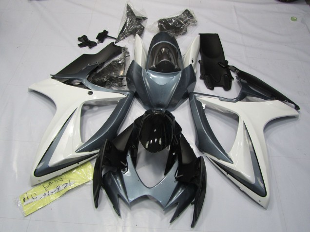 Grigio & Bianco 2006-2007 Suzuki GSXR 600-750 Carene Moto Grigio & Bianco 2006-2007 Suzuki GSXR 600-750 Carene Moto