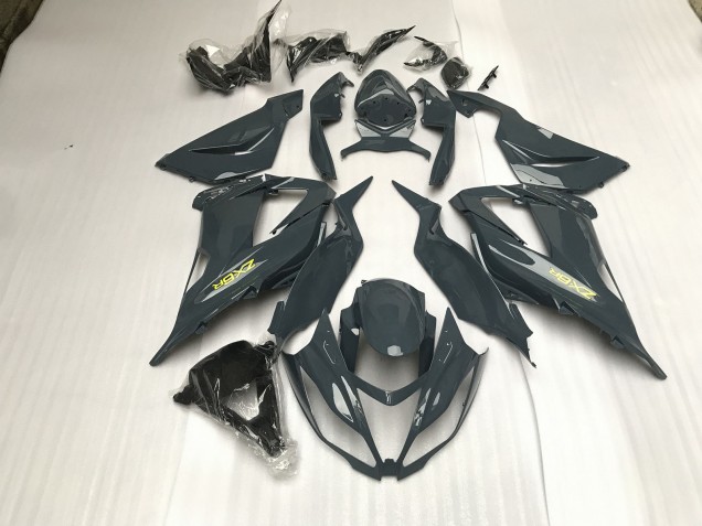 Grigio Lucido 2013-2018 Kawasaki ZX6R Carene Moto Grigio Lucido 2013-2018 Kawasaki ZX6R Carene Moto