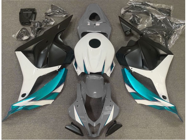 Grigio Lucido Bianco & Azzurro 2009-2012 Honda CBR600RR Carene Moto Grigio Lucido Bianco & Azzurro 2009-2012 Honda CBR600RR Carene Moto