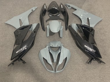 Grigio Lucido & Nero 2009-2012 Kawasaki ZX6R Carene Moto