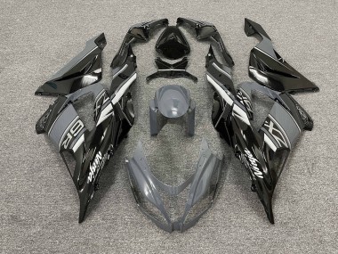 Grigio Lucido & Nero 2013-2018 Kawasaki ZX6R Carene Moto