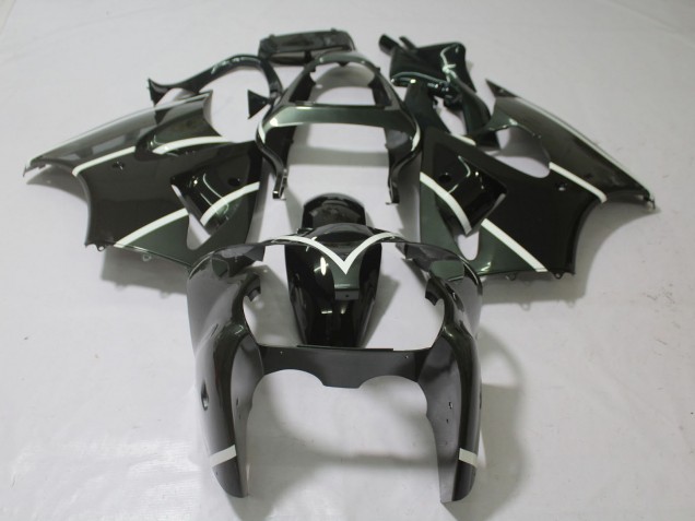 Grigio Metallizzato & Nero 2000-2002 Kawasaki ZX6R Carene Moto Grigio Metallizzato & Nero 2000-2002 Kawasaki ZX6R Carene Moto