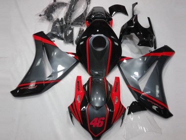 Grigio Motul & Rosso 2008-2011 Honda CBR1000RR Carene Moto