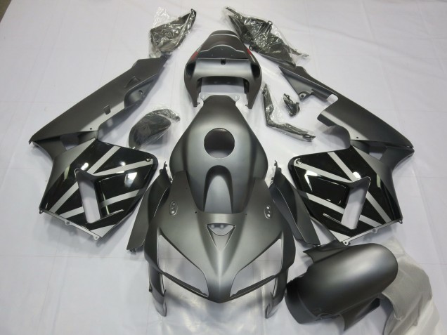 Grigio Opaco & Nero 2005-2006 Honda CBR600RR Carene Moto Grigio Opaco & Nero 2005-2006 Honda CBR600RR Carene Moto