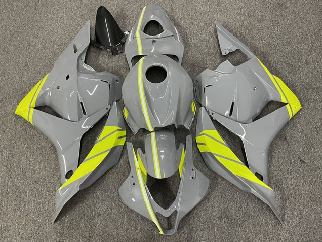 Gris Nardo Et Jaune Haute Visibilité 2009-2012 Honda CBR600RR Carene Moto Gris Nardo Et Jaune Haute Visibilité 2009-2012 Honda CBR600RR Carene Moto