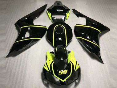 Haute Visibilité Et Cbr Noir 2006-2007 Honda CBR1000RR Carene Moto