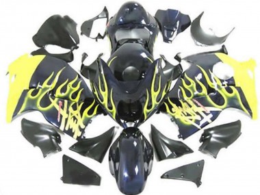 Jaune Flamme 1997-2007 Suzuki GSXR 1300 Carene Moto