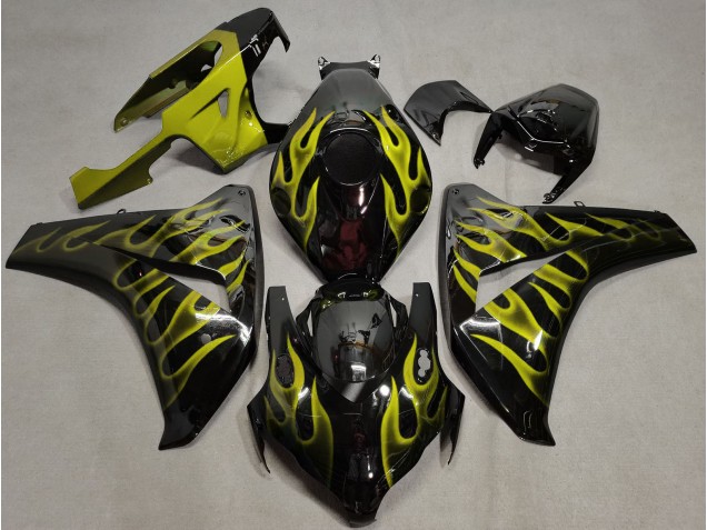 Jaune Flamme 2008-2011 Honda CBR1000RR Carene Moto Jaune Flamme 2008-2011 Honda CBR1000RR Carene Moto
