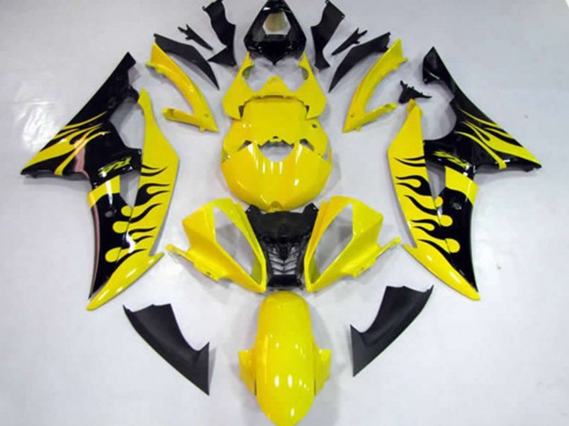Jaune Flamme 2008-2016 Yamaha R6 Carene Moto Jaune Flamme 2008-2016 Yamaha R6 Carene Moto