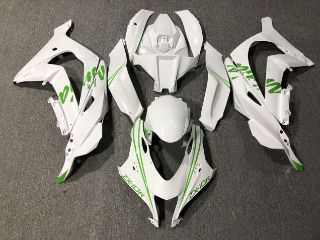 Kawi Bianco Verde Perla 2016-2019 Kawasaki ZX10R Carene Moto Kawi Bianco Verde Perla 2016-2019 Kawasaki ZX10R Carene Moto