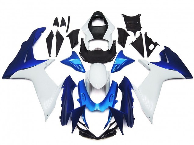 Kit Stile Semplice Bianco & Blu 2011-2024 Suzuki GSXR 600-750 Carene Moto Kit Stile Semplice Bianco & Blu 2011-2024 Suzuki GSXR 600-750 Carene Moto