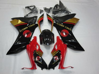 Konica Minolta Rosso Nero & Oro 2011-2012 Honda CBR600F Carene Moto