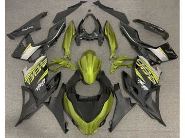Liquido Giallo & Grigio 2018-2023 Kawasaki Ninja 400 Carene Moto