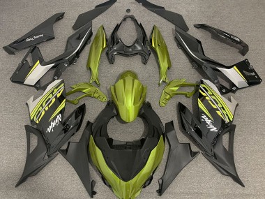 Liquido Giallo & Grigio 2018-2023 Kawasaki Ninja 400 Carene Moto