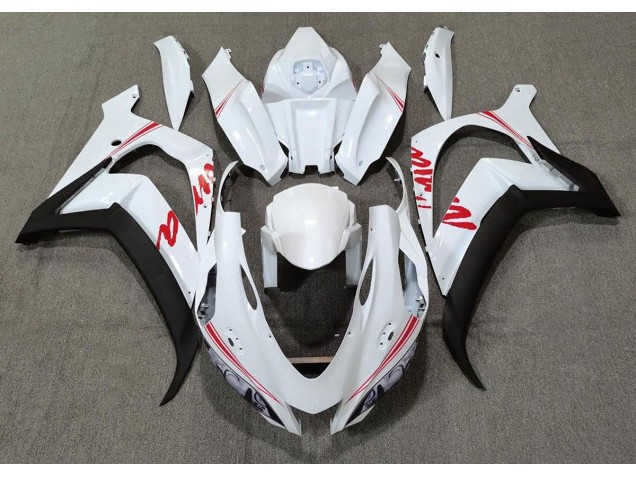 Loghi Bianco Perla & Rosso 2016-2019 Kawasaki ZX10R Carene Moto Loghi Bianco Perla & Rosso 2016-2019 Kawasaki ZX10R Carene Moto