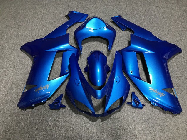 Loghi Blu Lucido & Cromati 2007-2008 Kawasaki ZX6R Carene Moto Loghi Blu Lucido & Cromati 2007-2008 Kawasaki ZX6R Carene Moto