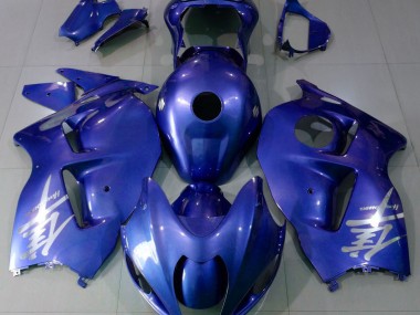 Logo Blu Lucido & Argento 1997-2007 Suzuki GSXR 1300 Carene Moto