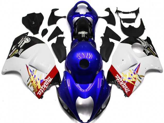 Logo Personalizzato Blu & Bianco 1997-2007 Suzuki GSXR 1300 Carene Moto Logo Personalizzato Blu & Bianco 1997-2007 Suzuki GSXR 1300 Carene Moto