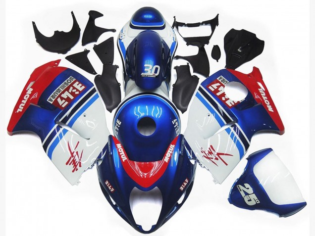 Logo Personalizzato Blu & Bianco Motul 1997-2007 Suzuki GSXR 1300 Carene Moto Logo Personalizzato Blu & Bianco Motul 1997-2007 Suzuki GSXR 1300 Carene Moto