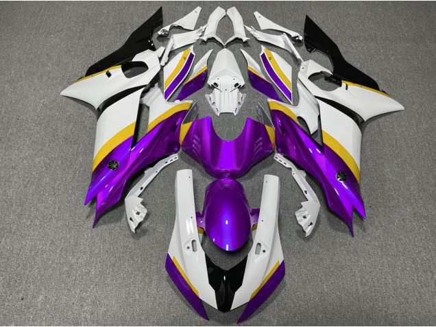 Lucentezza Viola & Gialla 2017-2021 Yamaha R6 Carene Moto Lucentezza Viola & Gialla 2017-2021 Yamaha R6 Carene Moto