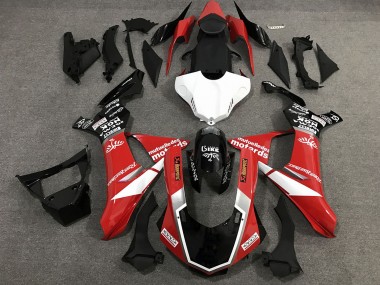 Lucido Stile Personalizzato Rosso Nero & Bianco 2015-2019 Yamaha R1 Carene Moto