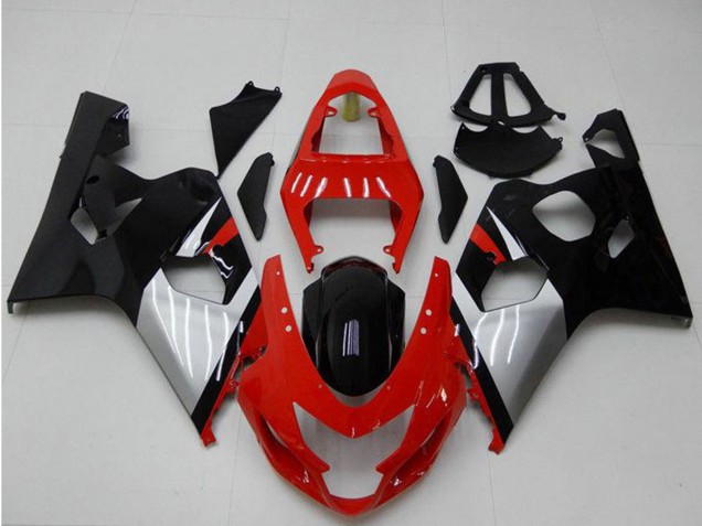 Carena Moto Suzuki GSXR 600/750 2004-2005 - Rosso Argento Nero