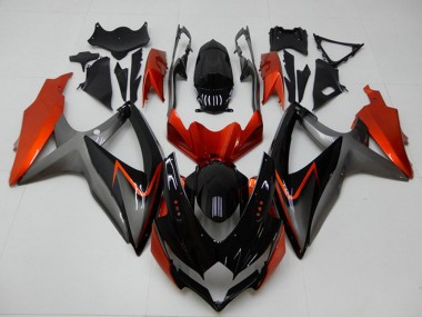 Carena Moto Suzuki GSXR 600/750 2008-2010 - Arancia Grigio Nero Lucido