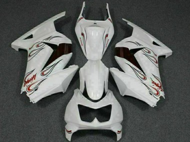 Carena Moto Kawasaki EX250 2008-2012 - Bianco Rosso