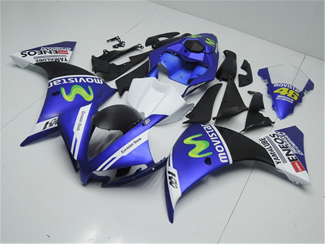 Carena Moto Yamaha YZF R1 2012-2014 - Blu Bianco Nero Verde MoviStar Yamalube ENEOS