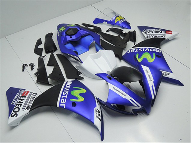 Carena Moto Yamaha YZF R1 2012-2014 - Blu Bianco Nero Verde MoviStar Yamalube ENEOS