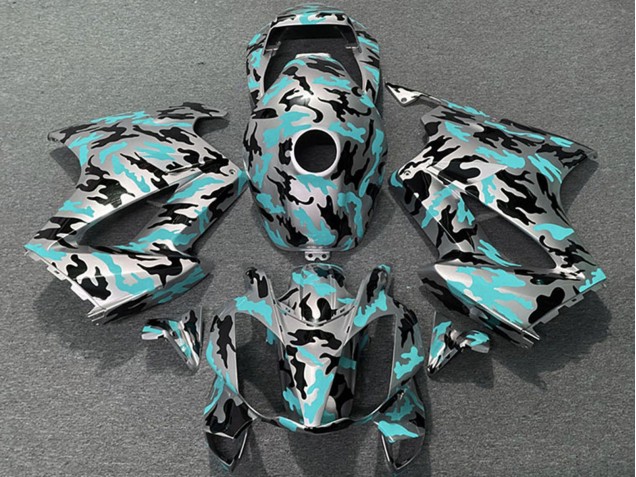 Carene Moto Honda VFR 800 2002-2013 - Verde Acqua Camouflage