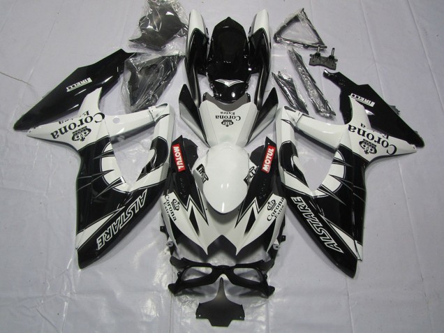 Carena Moto Suzuki GSXR 600 / GSXR 750 2008-2010 - Bianco Nero Alstare Corona Motul