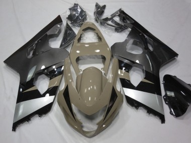 Carene Moto Suzuki GSXR 600 / GSXR 750 2004-2005 - Abbronzatura del Deserto Argento Nero