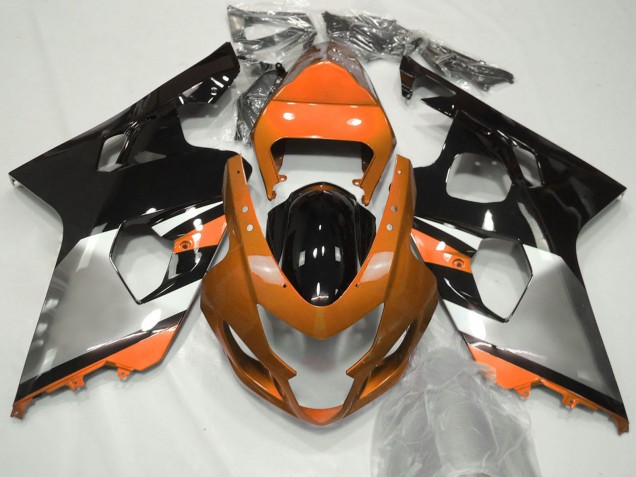 Carene Moto Suzuki GSXR 600 / GSXR 750 2004-2005 - Arancia Argento Nero