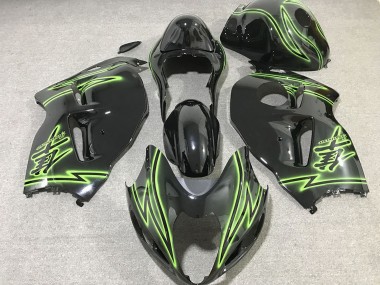 Carene Moto Suzuki GSXR 1300 1996-2007 - Nero Lucido Verde Fulmine