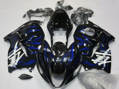 Carene Moto Suzuki GSXR 1300 1996-2007 - Nero Lucido Blu Fiamma