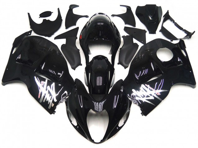 Carene Moto Suzuki GSXR 1300 1996-2007 - Nero Lucido Argento Decals