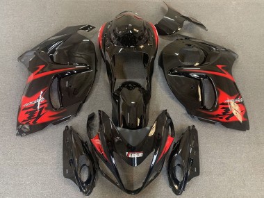 Carene Moto Suzuki GSXR 1300 2008-2020 - Nero Lucido Rosso Logo