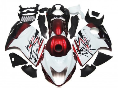 Carene Moto Suzuki GSXR 1300 2008-2020 - Lucido Bianco Rosso Profondo