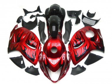 Carene Moto Suzuki GSXR 1300 2008-2020 - Rosso Nero Fiamma