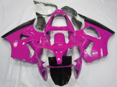 Carene Moto Kawasaki ZX6R 2000-2002 - Rosa Nero Lucido