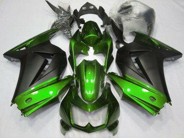 Carene Moto Kawasaki Ninja 250 2008-2012 - Verde Nero Opaco