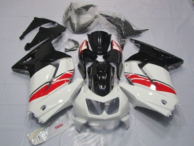 Carene Moto Kawasaki Ninja 250 2008-2012 - Bianco Rosso Nero Lucido Yama Stile