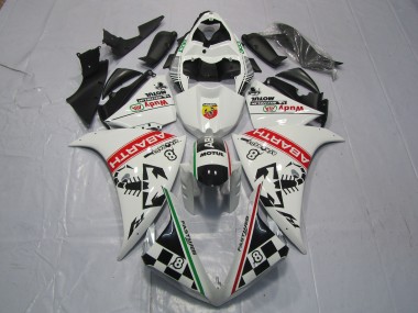 Carene Moto Yamaha R1 2012-2014 - Bianco Rosso Verde Nero Abarth Wudy Motul